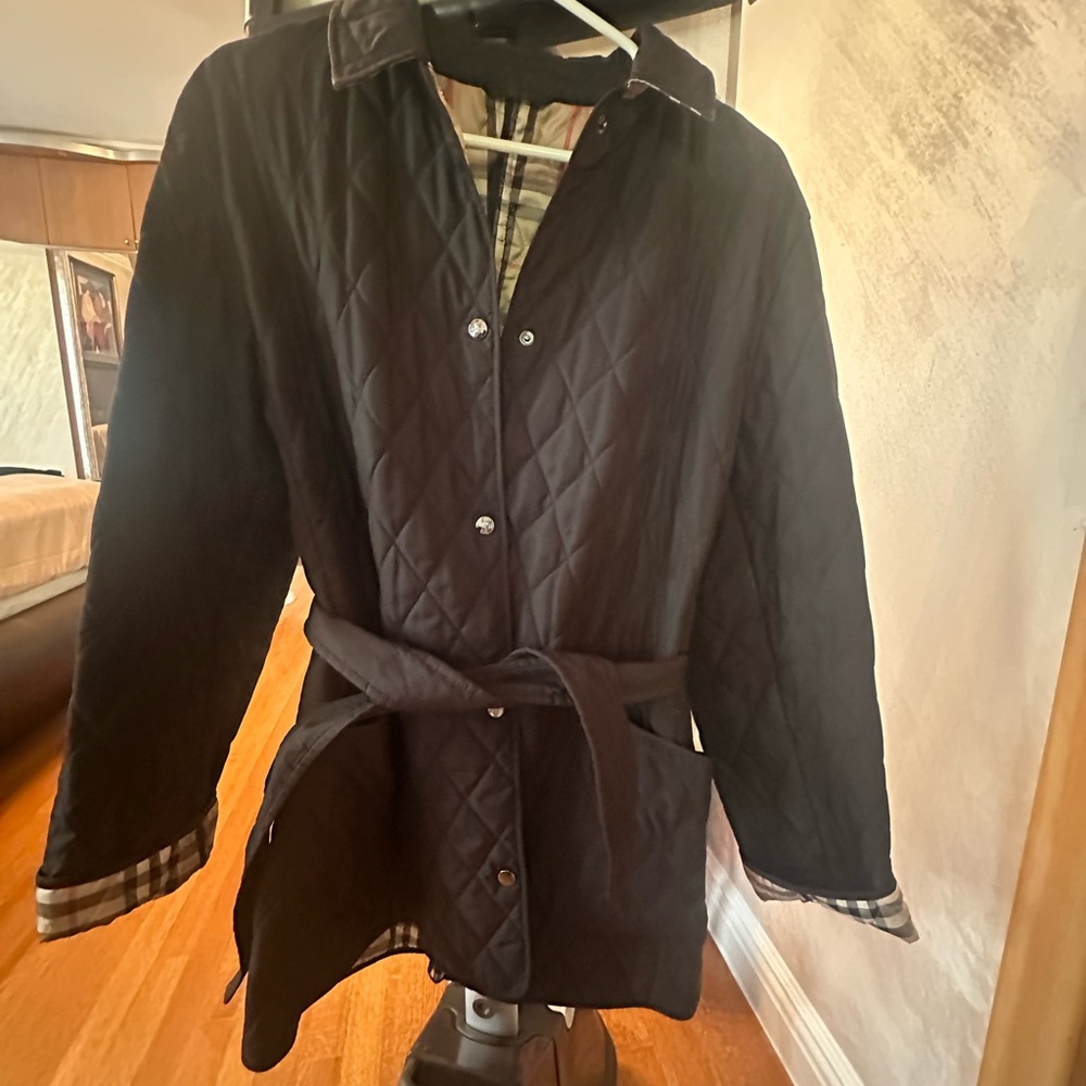 Burberry Plaid Quilted Jacket